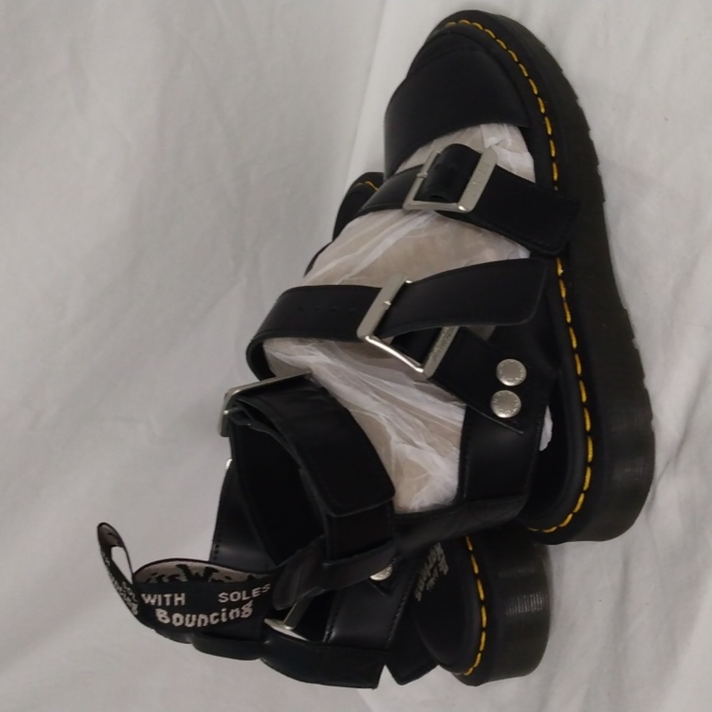 Dr Martens x Rick Owens Gryphon Strap Airwair Black Sandals women’s sz 9 NWOB - Picture 7 of 15